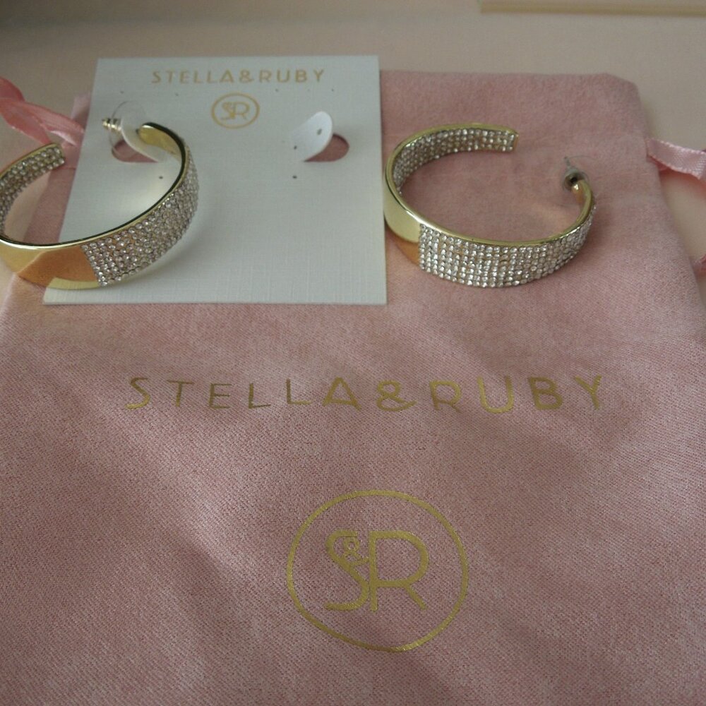 Large Crystal Hoops - Picture 5 of 5
